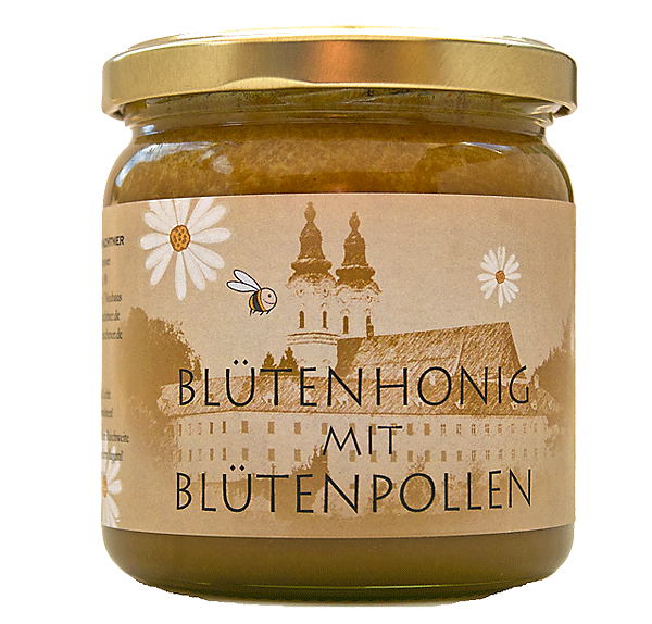 Akazienhonig mit Blütenpollen